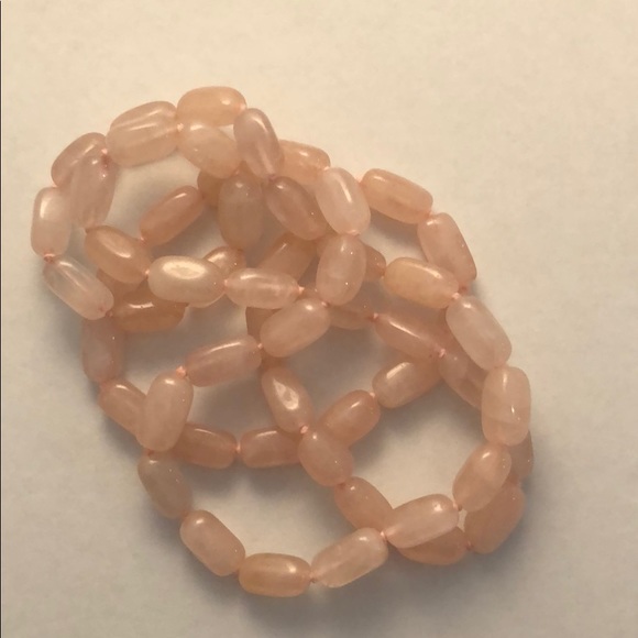 Rose quartz bead necklace - Picture 3 of 5